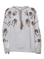 Blusa bianca con ricami