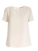 Blusa loose fit in cady avorio