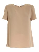 Blusa loose fit in cady color sabbia