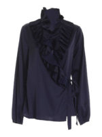 Blusa Palace blu plisse