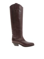 Stivali texani in pelle marrone