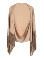 Stola beige con frange