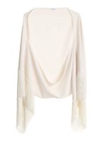 Stola bianca con frange