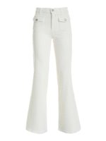 Pantalone con tasche a toppa color avorio