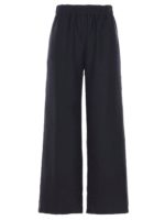 Pantalone in seta blu