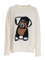 Pullover Limbo bianco con intarsio