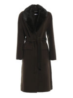 Cappotto Loverx verde militare con visone