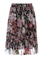 Gonna in chiffon plisse floreale