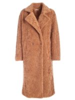 Cappotto effetto teddy color cammello