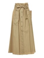 Gonna a vita alta beige