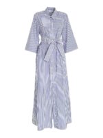 Chemisier bianco e blu a righe