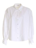 Camicia bianca con maniche in sangallo