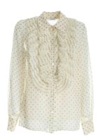 Camicia semitrasparente color crema