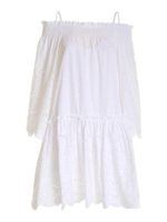 Abito spalle scoperte in sangallo bianco