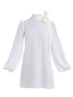 Abito color avorio con nastro