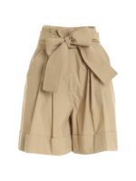 Shorts beige con maxi cintura