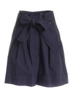 Shorts blu con maxi cintura