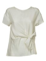 Top bianco con fiocco