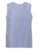 Top in cotone a righe blu