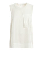 Top in cady con frange