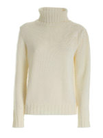 Dolcevita con ricamo bianco