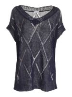 Pullover traforato blu