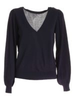 Maglia scollo a V blu