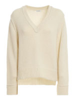 Maglione a V in misto lana