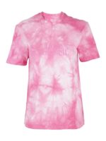 T-shirt tye-die girocollo con citazione