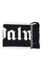 Sciarpa con logo lettering intarsiato