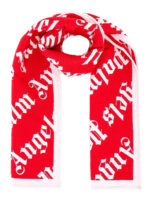 Sciarpa con logo intarsiato