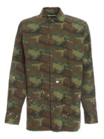 Camicia camouflage con logo