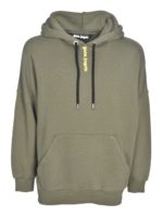 Felpa verde militare con logo sul retro