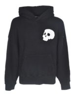 Felpa con cappuccio Skull nera