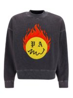 Felpa slavata con stampa smile