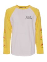 T-shirt Burning Head bianca e gialla