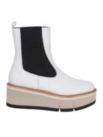 Stivaletti Dulcinea in pelle color gesso