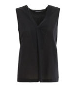 Blusa in cotone nera