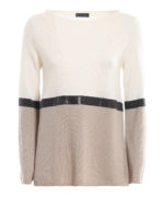 Pull in lana merino a blocchi di colore