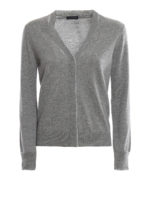 Cardigan in lana merino con lurex