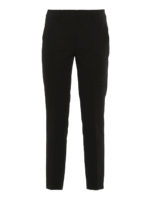 Pantaloni neri in tessuto elasticizzato