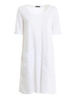 Abitino bianco in cotone con tasche applicate