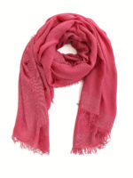 Stola in misto viscosa e lurex con frange