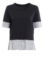 T-shirt con inserti a righe