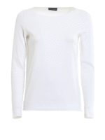 T-shirt bianca a costine