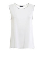 Top in maglia di cotone con profili lurex