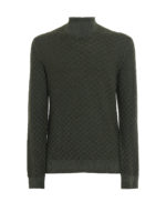 Pull Col Roule - Vert Fonce