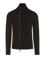 Cardigan zip asimmetrica nero