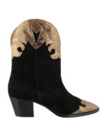 Stivaletti con dettagli stampa rettile