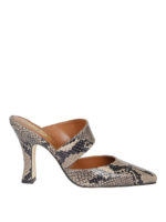 Sabot in pelle stampa rettile